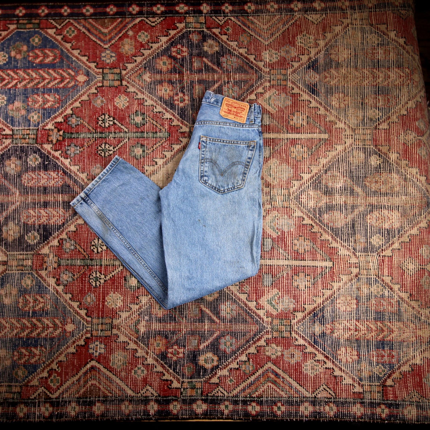 Levi's 550 W28 L30 Tapered Leg Relaxed Fit Blue Denim Jeans