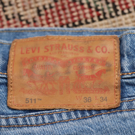 Levi's 511 W36 L33 Slim Fit Blue Denim Jeans