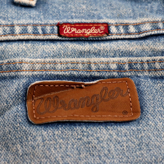 Wrangler W30 L34 Straight Leg Relaxed Fit Blue Denim Jeans