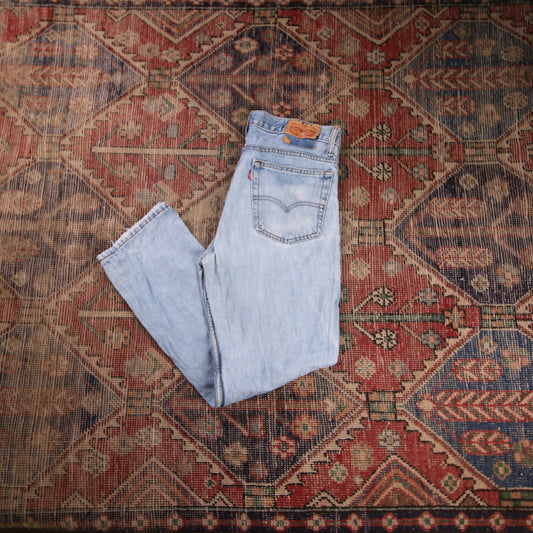Levi's W34 L30 Straight Leg Loose Fit Blue Denim Jeans