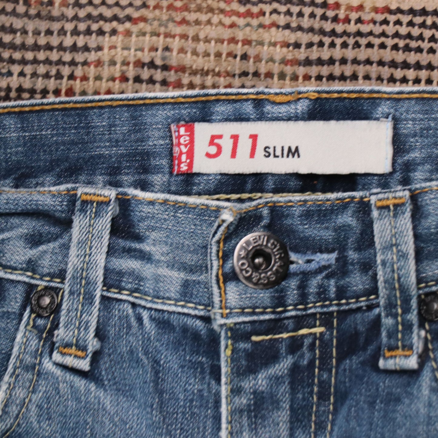 Levi's W32 L30 Straight Leg Blue Denim Jeans