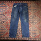 Wrangler W34 L30 Straight Leg Relaxed Fit Blue Denim Jeans