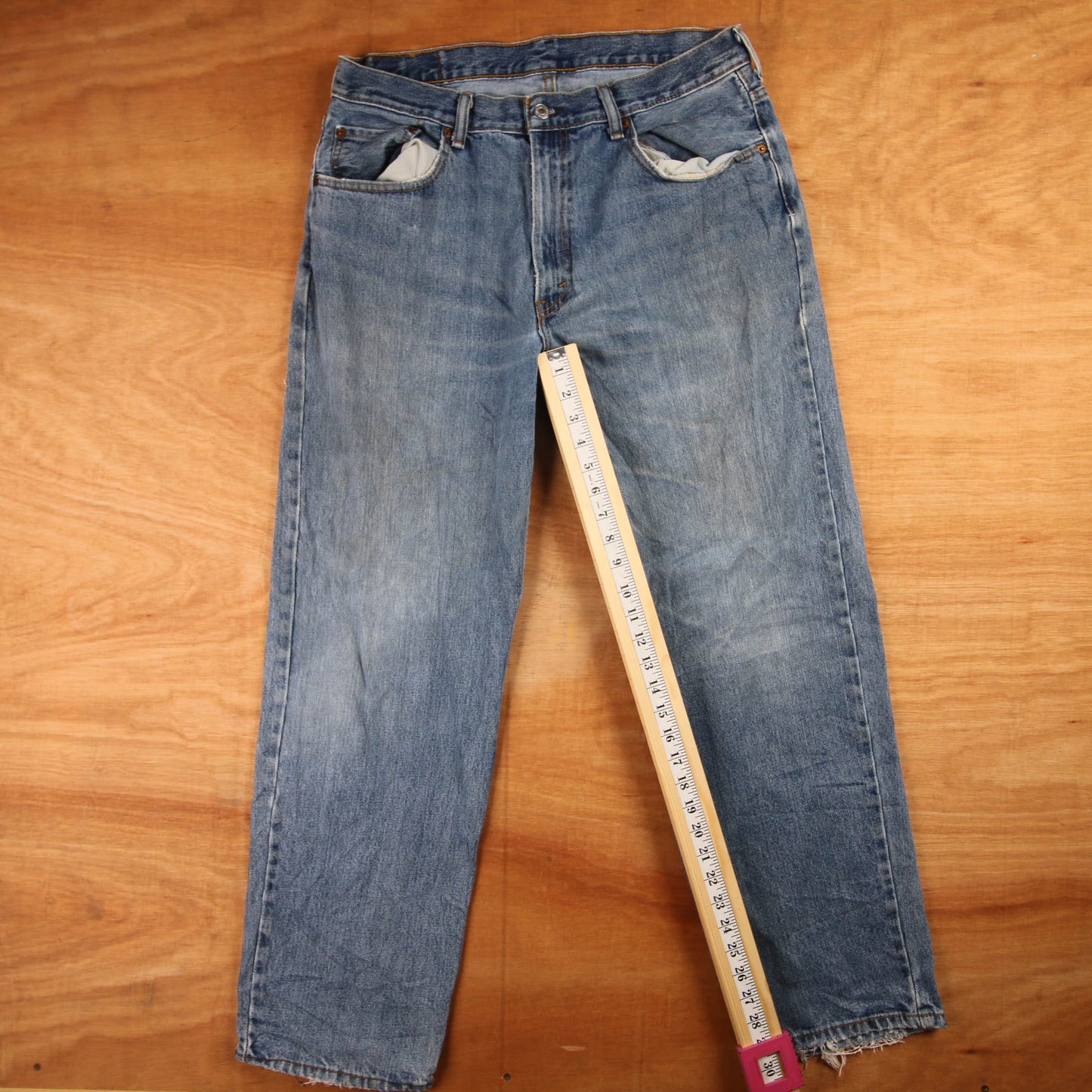 Levi's 550 Red Tab W36 L30 Tapered Leg Relaxed Fit Blue Denim Jeans