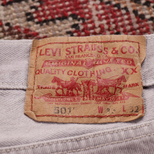 Levi's 501 W32 L28 Original Fit Beige Denim Jeans
