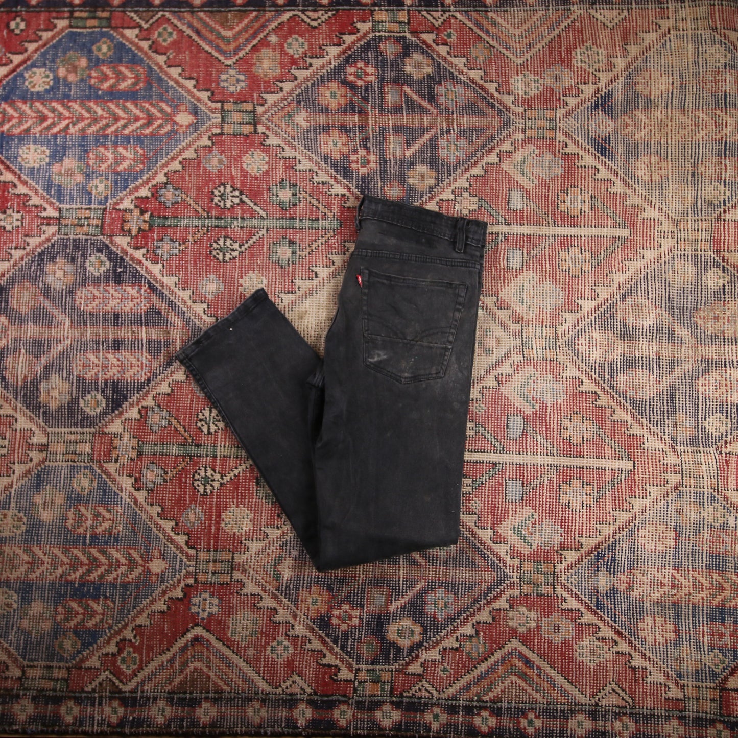 Levi's W30 L28 Straight Leg Black Denim Jeans