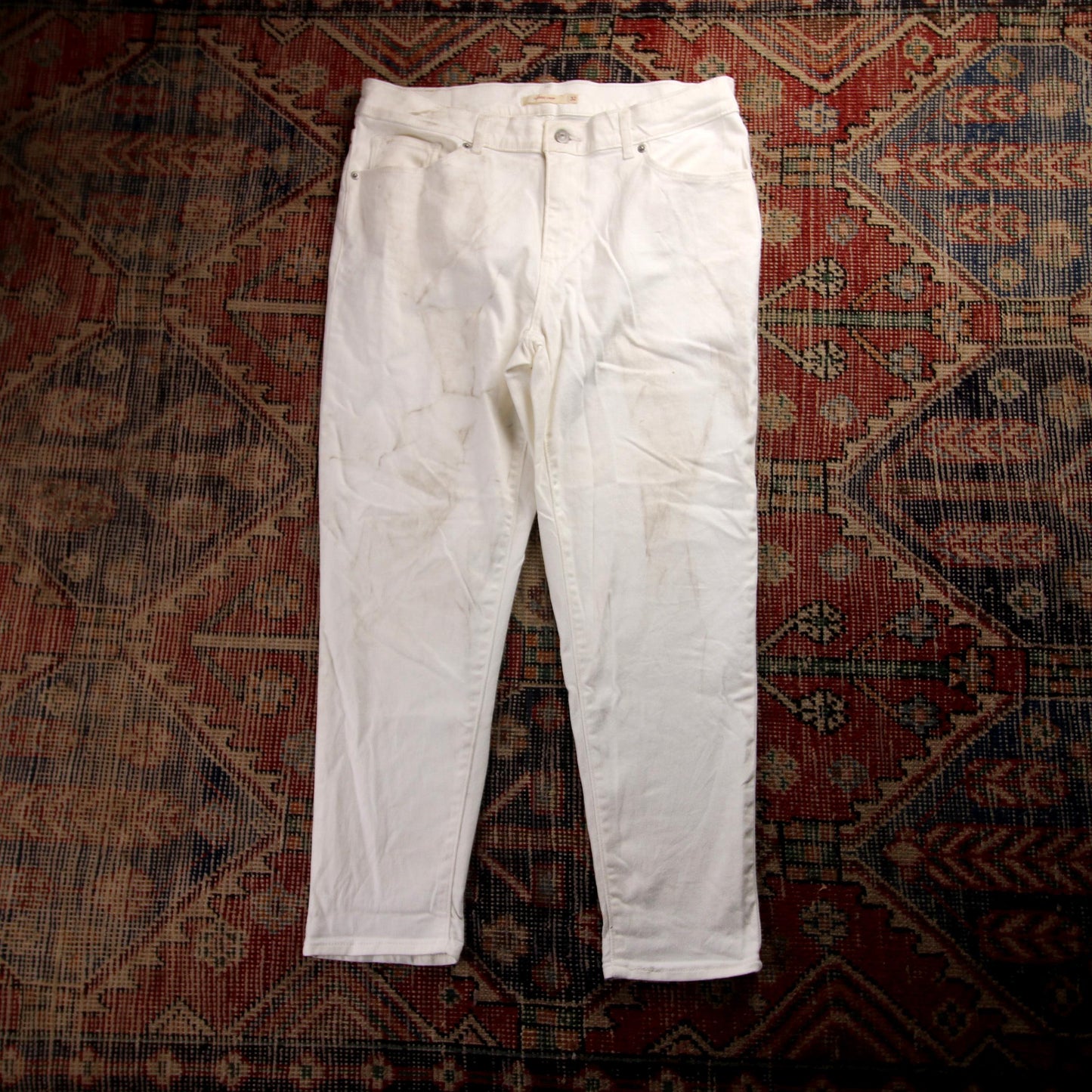 Levi's W34 L25 Slim Fit White Denim Jeans