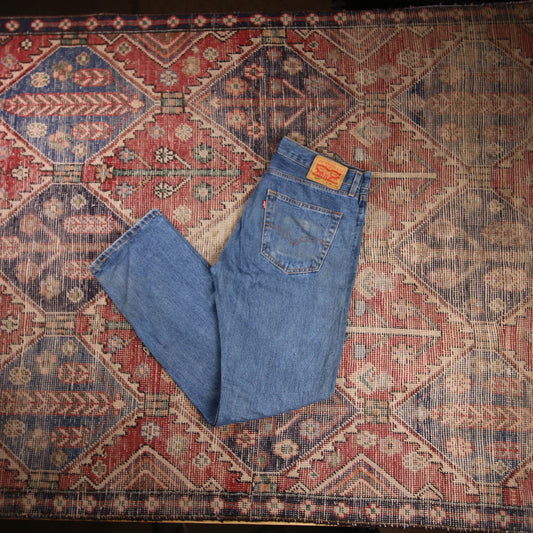 Levi's 505 W36 L33 Straight Leg Regular Fit Blue Denim Jeans