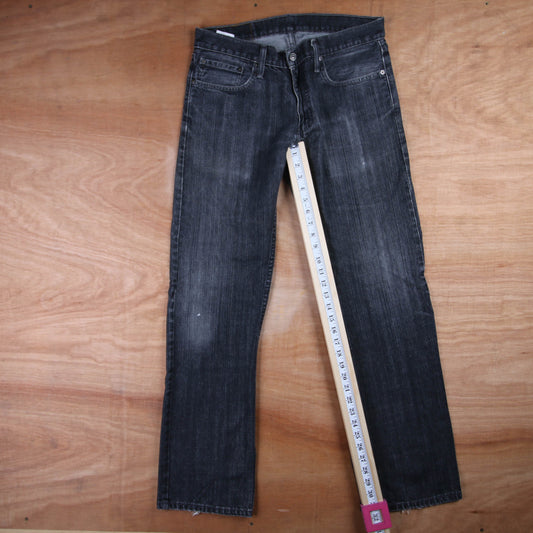 Levi's 514 Red Tab W34 L32 Straight Leg Grey Denim Jeans