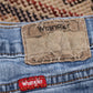 Wrangler W30 L29 Straight Leg Relaxed Fit Classic Ripped Style Blue Denim Jeans