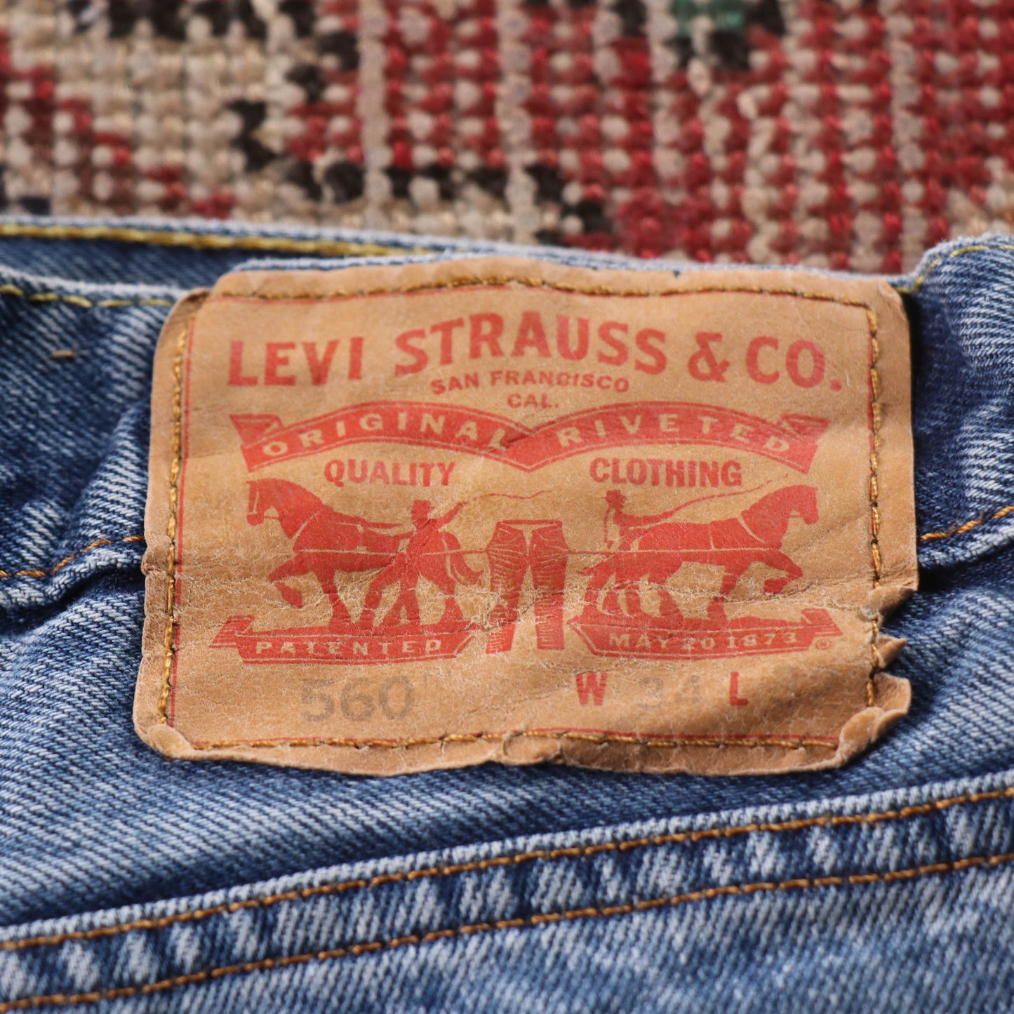 Levi's 560 Red Tab W34 L30 Comfort Fit Blue Denim Jeans
