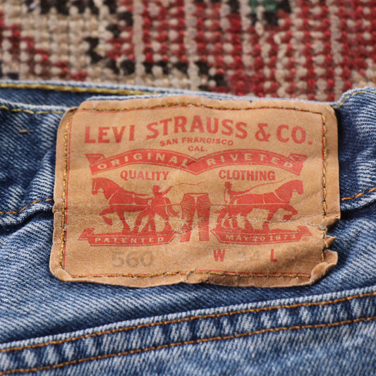 Levi's 560 Red Tab W34 L30 Comfort Fit Blue Denim Jeans