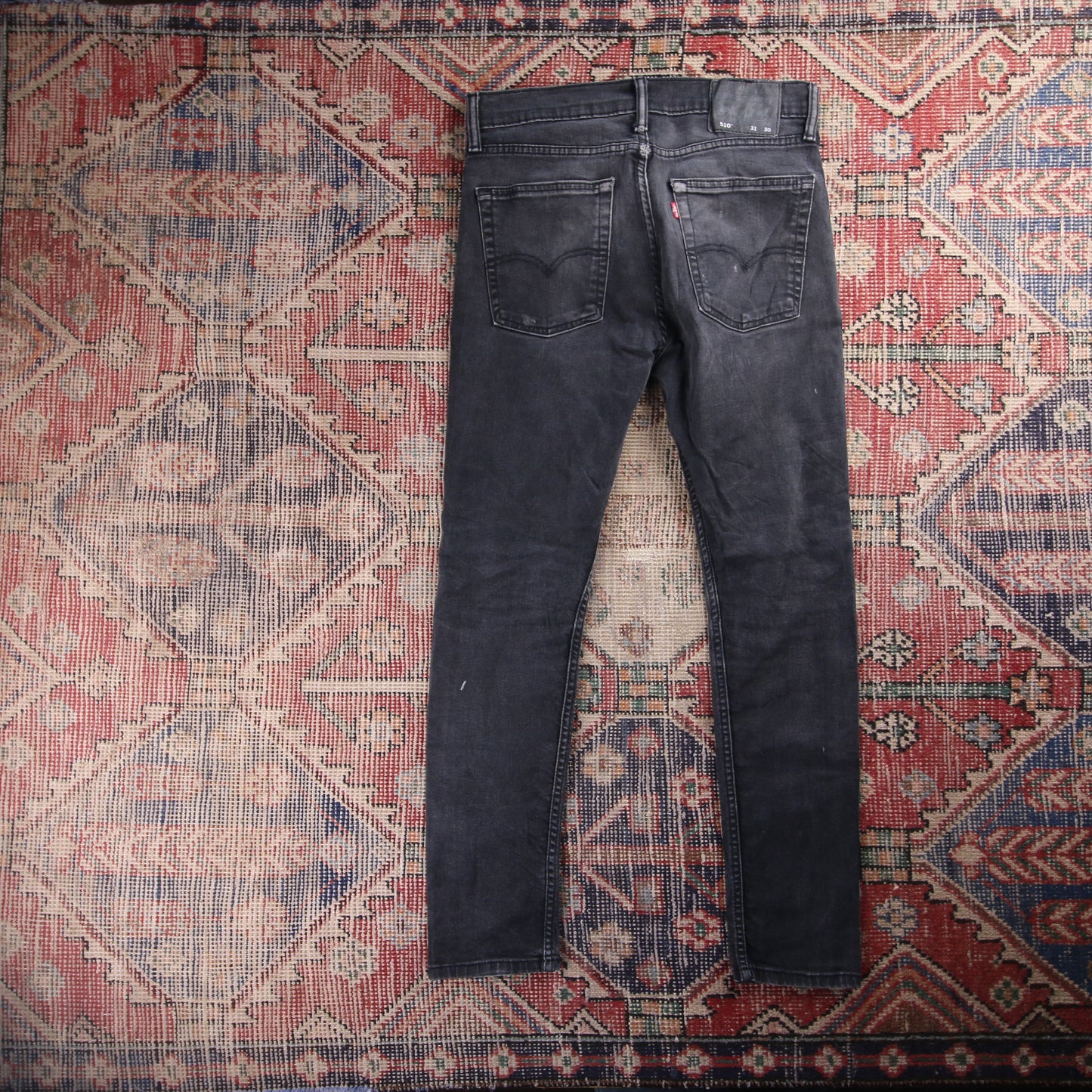 Levi's 510 Red Tab W30 L27 Skinny Black Denim Jeans
