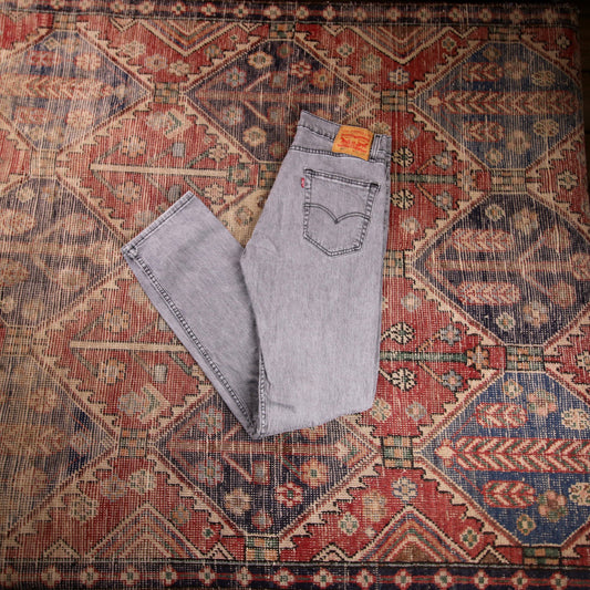 Levi's 505 W32 L32 Straight Leg Regular Fit Grey Denim Jeans