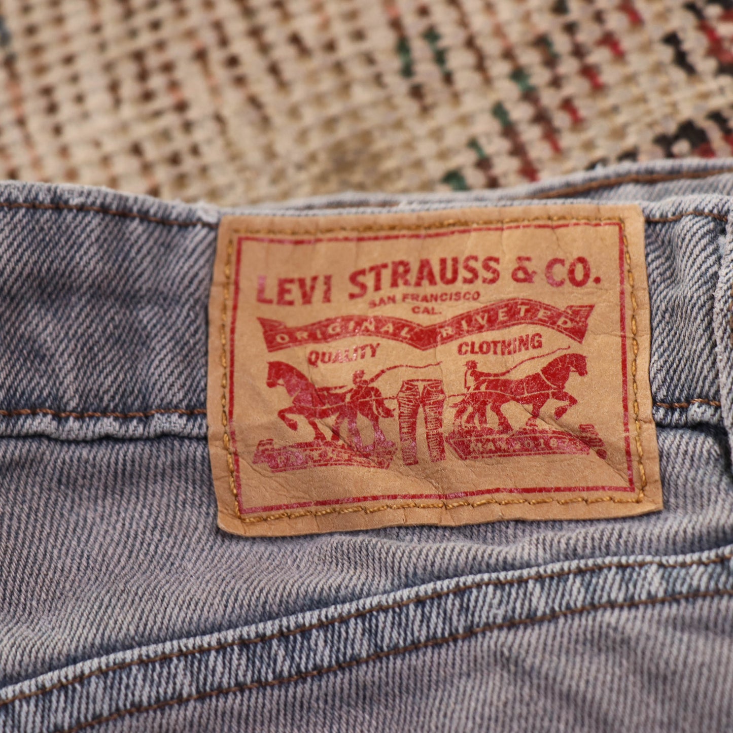 Levi's 721 Orange Tab W28 L30 Skinny Grey Denim Jeans