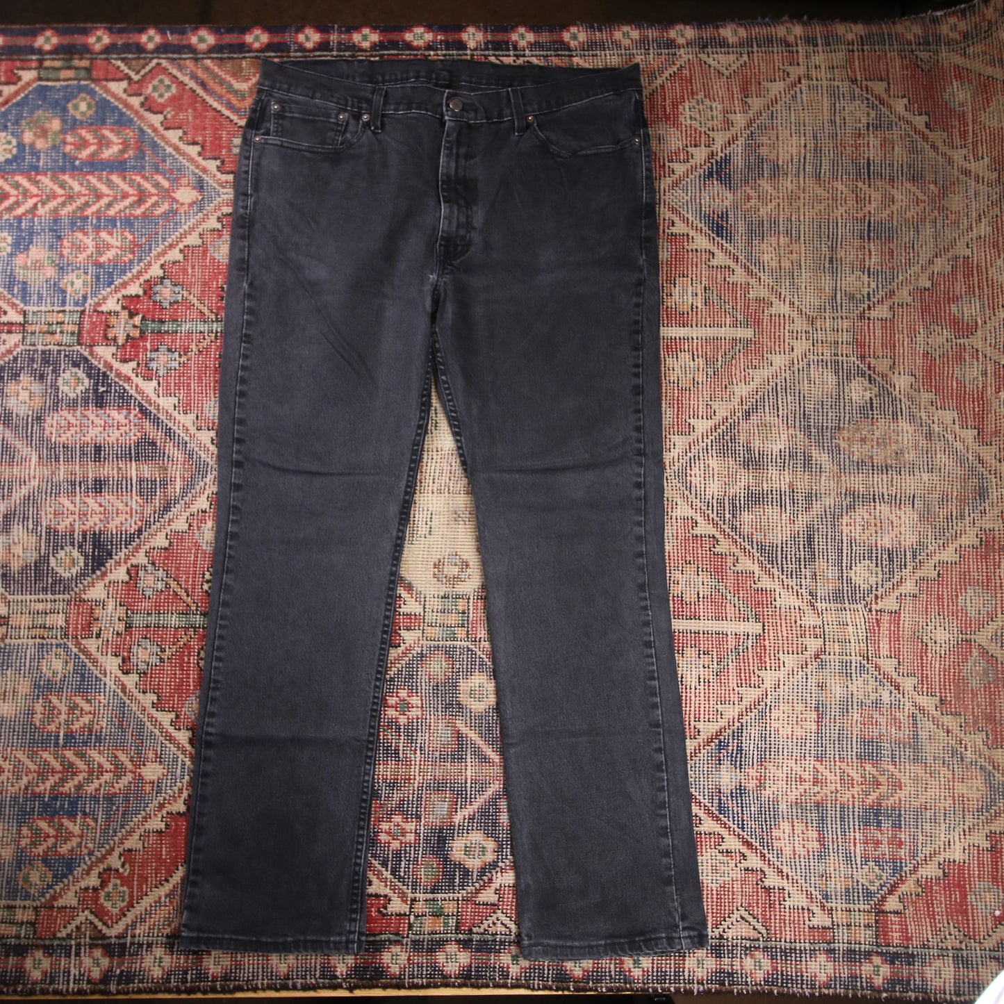 Levi's 514 W40 L31 Straight Leg Black Denim Jeans