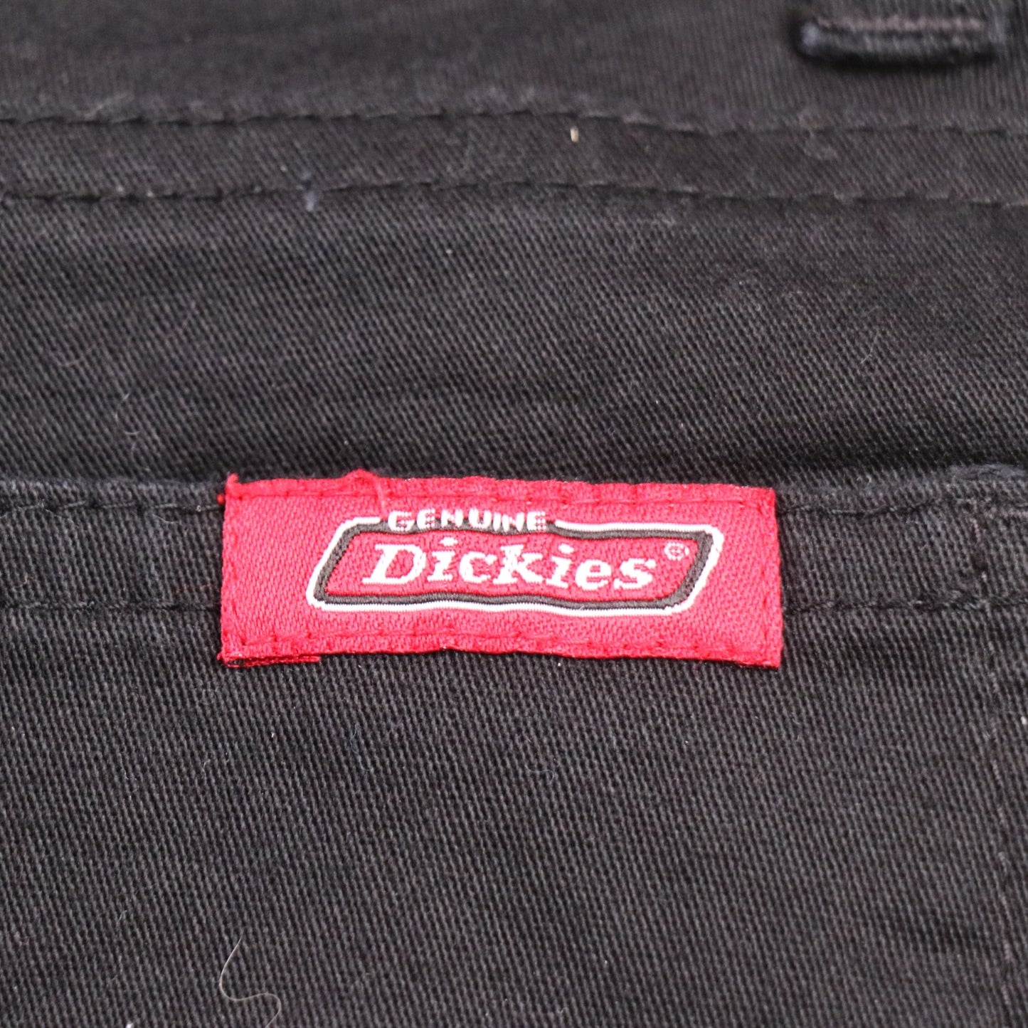 Dickies W34 L27 Straight Leg Black Cotton Blend Trousers