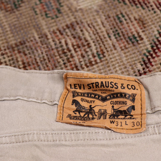 Levi's 511 W30 L29 Slim Fit Beige Denim Jeans
