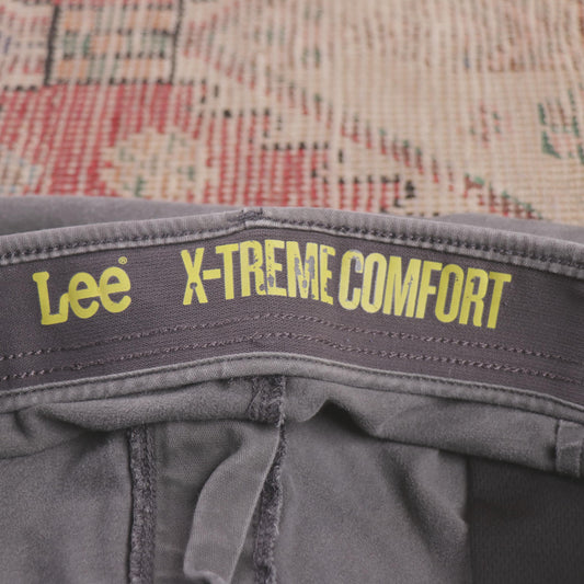 Lee W36 L30 Straight Leg Regular Fit Grey Denim Trousers