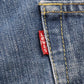 Levi's 502 Red Tab W32 L31 Tapered Leg Regular Fit Classic Ripped Style Blue Den