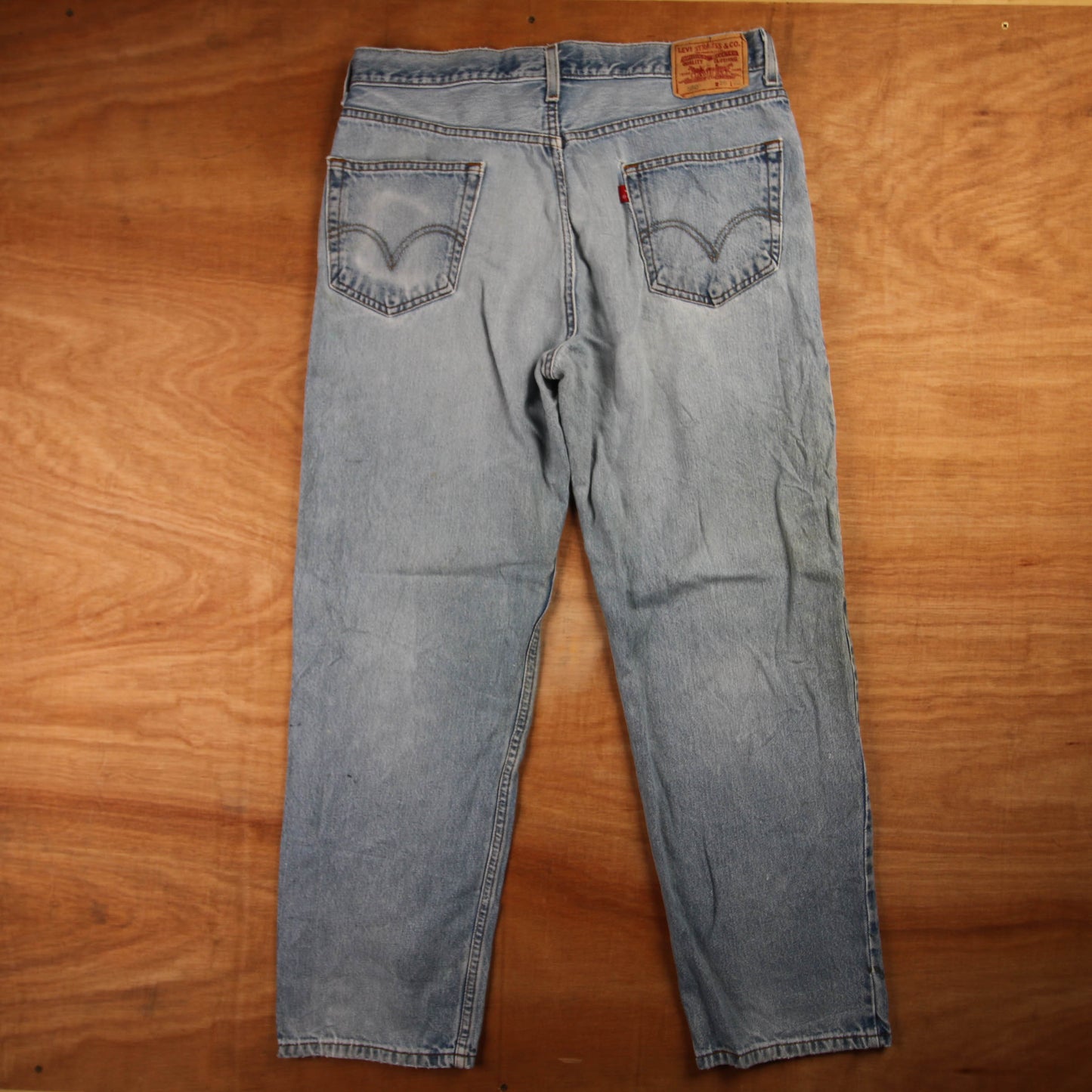 Levi's 550 Red Tab W36 L30 Tapered Leg Relaxed Fit Blue Denim Jeans