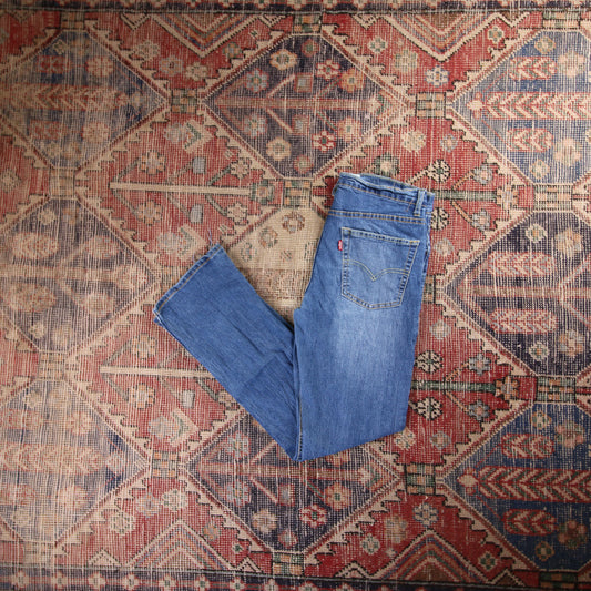 Levi's 511 Red Tab W30 L29 Slim Fit Classic Ripped Style Blue Denim Jeans