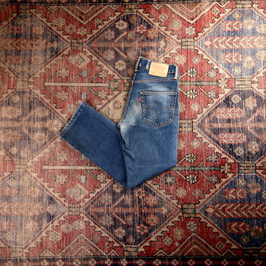 Levi's 502 Red Tab W28 L32 Tapered Leg Regular Fit Blue Denim Jeans