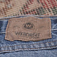 Wrangler W32 L30 Straight Leg Relaxed Fit Distressed Style Blue Denim Jeans