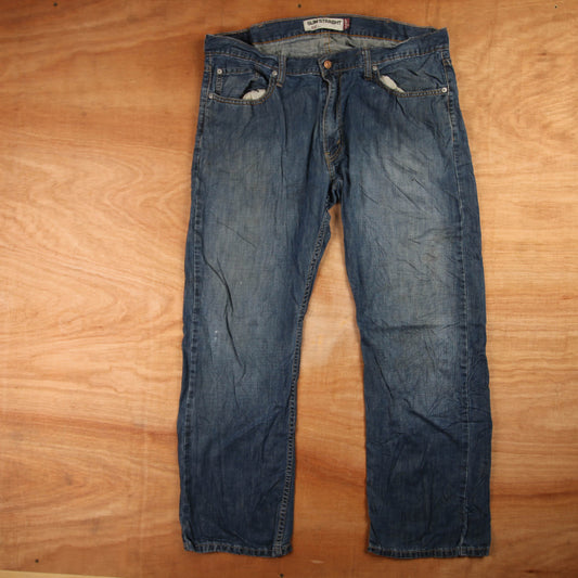 Levi's 514 Red Tab W38 L30 Straight Leg Blue Denim Jeans