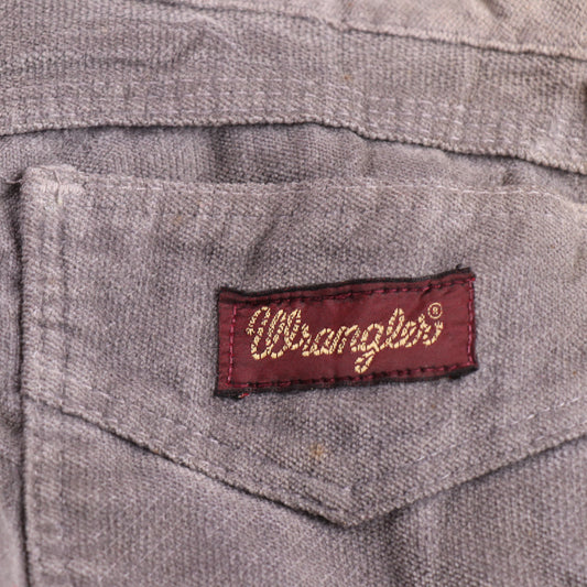 Wrangler W26 L33 Straight Leg Relaxed Fit Grey Cotton Blend Trousers