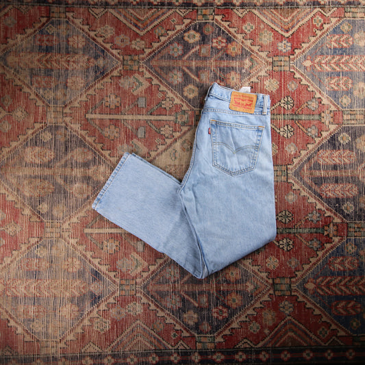 Levi's 505 Red Tab W32 L29 Straight Leg Regular Fit Blue Denim Jeans