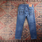 Levi's 502 Red Tab W32 L28 Tapered Leg Regular Fit Classic Ripped Style Blue Den