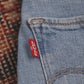 Levi's 721 W26 L27 Skinny Classic Ripped Style Blue Denim Jeans