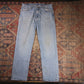 Wrangler W38 L33 Straight Leg Relaxed Fit Blue Denim Jeans