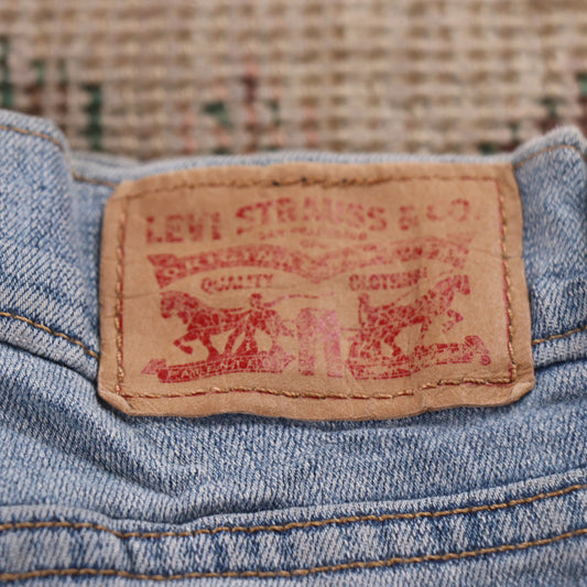 Levi's 314 W30 L28 Skinny Classic Ripped Style Blue Denim Jeans