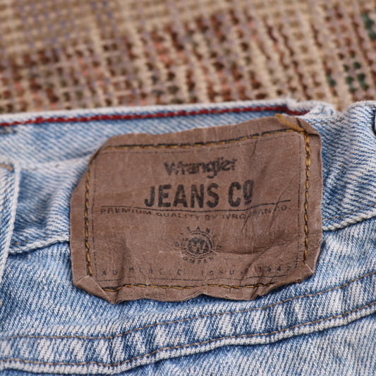 Wrangler W34 L31 Straight Leg Loose Fit Blue Denim Jeans