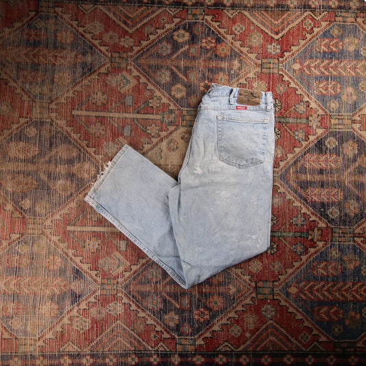 Wrangler W38 L29 Straight Leg Blue Denim Jeans