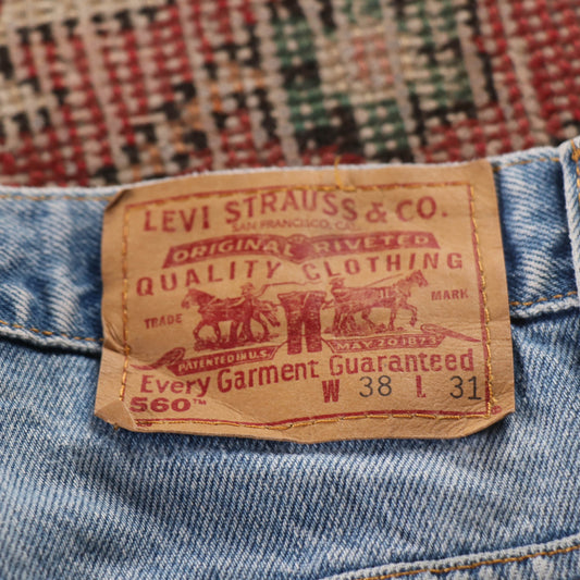 Levi's 560 Red Tab W38 L31 Comfort Fit Blue Denim Jeans