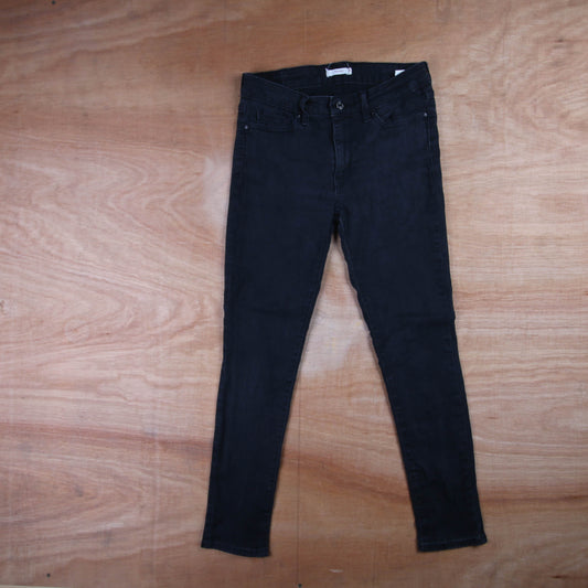 Levi's 711 Red Tab W28 L26 Skinny Fit Black Denim Jeans