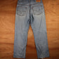 Levi's 505 Red Tab W38 L32 Straight Leg Regular Fit Classic Ripped Style Blue De