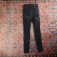 Levi's 306 Black Tab W24 L29 Super Skinny Classic Ripped Style Black Denim Jeans