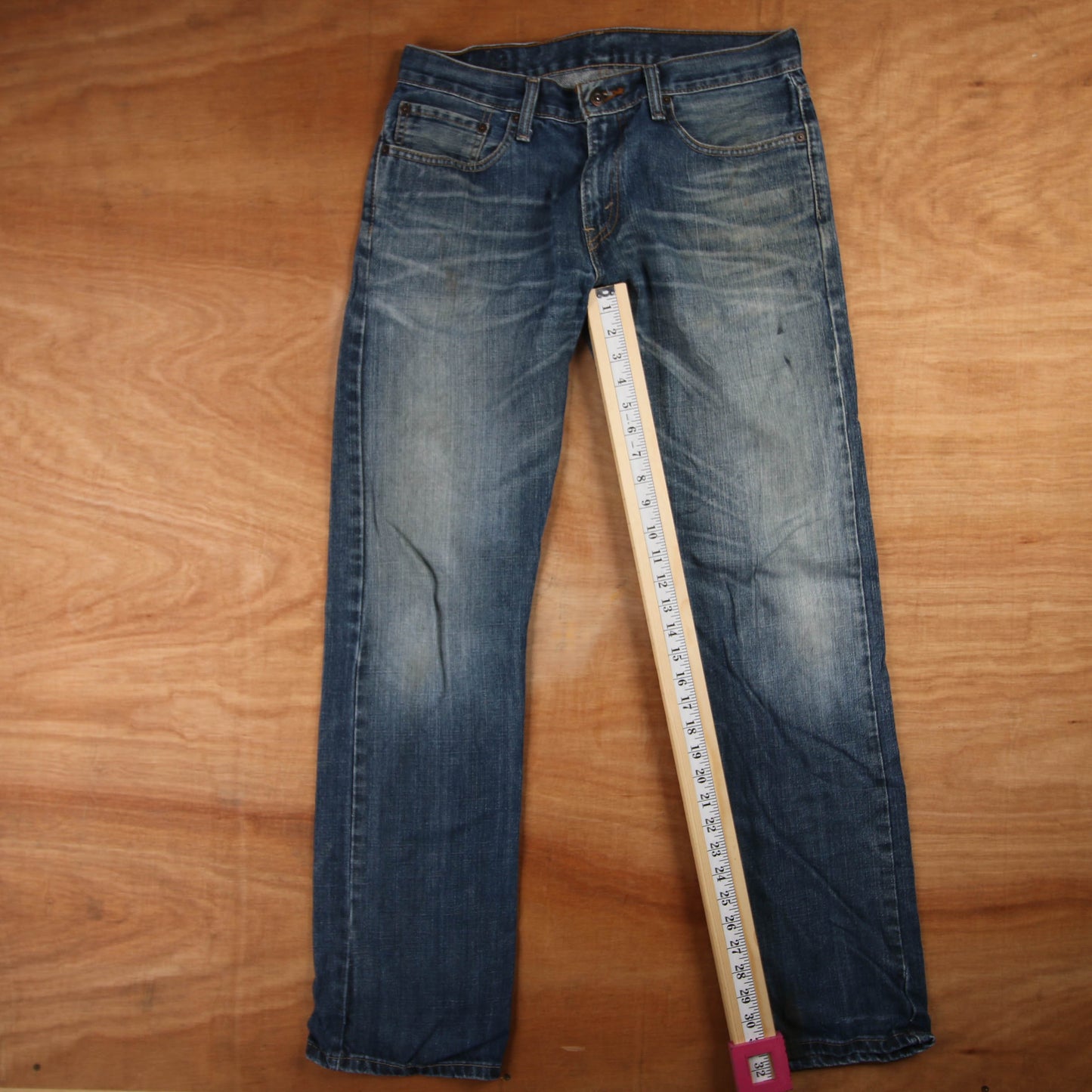 Levi's 514 Red Tab W32 L32 Straight Leg Blue Denim Jeans