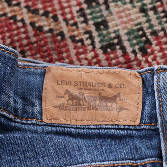 Levi's 529 Red Tab W26 L31 Bootcut Slim Fit Blue Denim Jeans