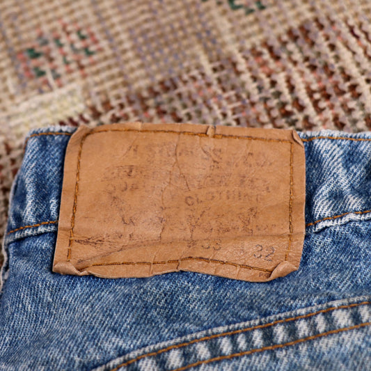 Levi's 550 Orange Tab W30 L32 Tapered Leg Relaxed Fit Blue Denim Jeans