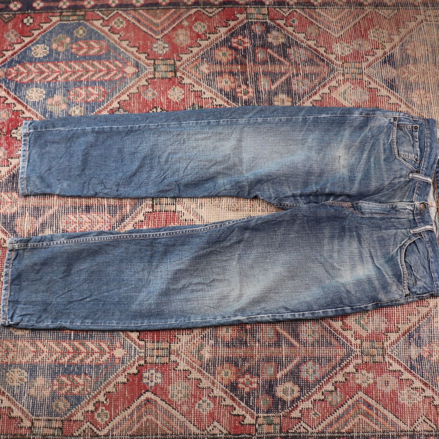 Levi's 505 W36 L30 Straight Leg Regular Fit Blue Denim Jeans