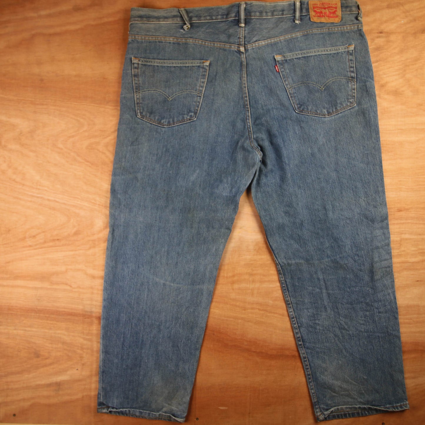 Levi's 505 Red Tab W30 L28 Straight Leg Regular Fit Blue Denim Jeans