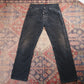 Levi's 551 W32 L30 Straight Leg Loose Fit Black Corduroy Trousers