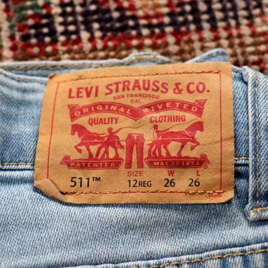 Levi's 511 W26 L26 Slim Fit Blue Denim Jeans
