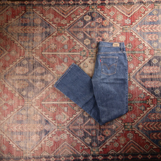 Levi's 512 Red Tab W30 L31 Tapered Leg Slim Fit Blue Denim Jeans