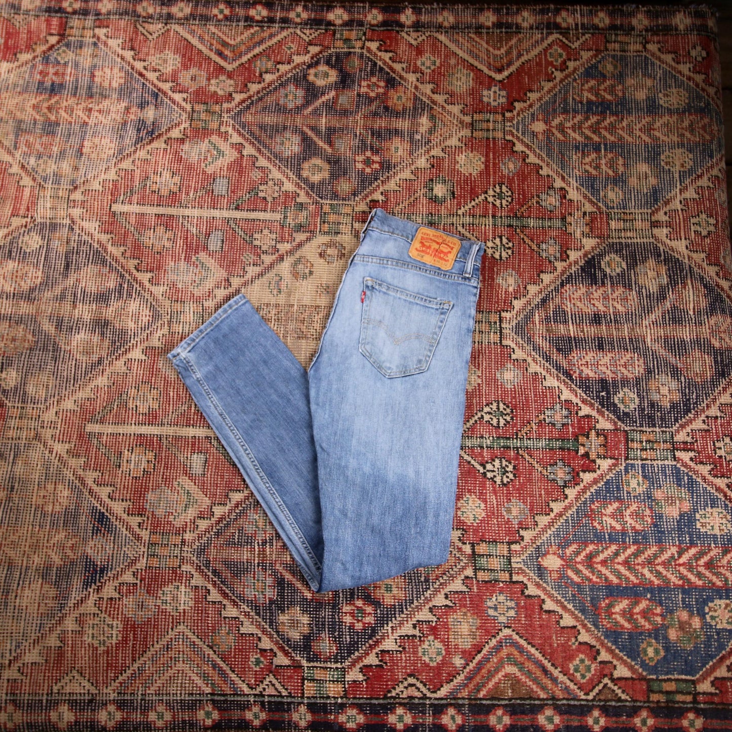 Levi's 508 W30 L30 Tapered Leg Regular Fit Classic Ripped Style Blue Denim Jeans