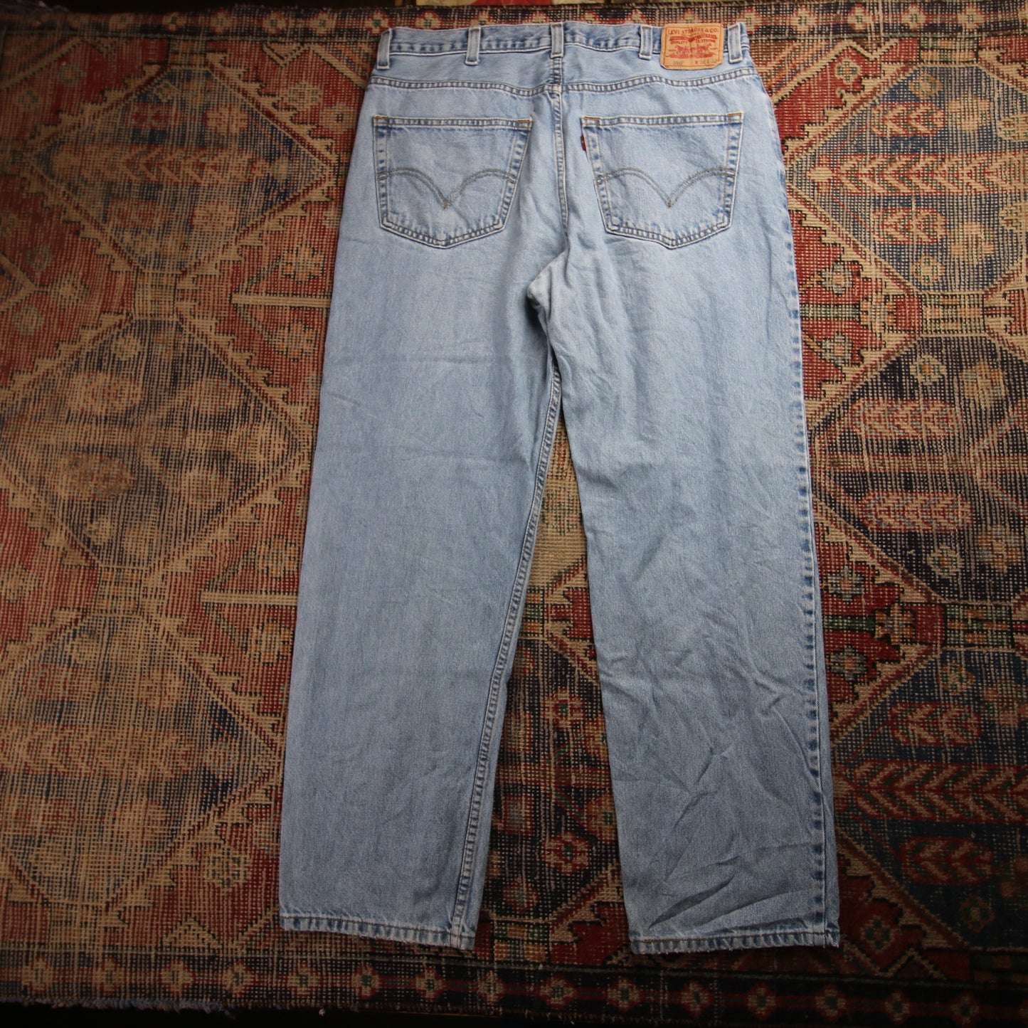 Levi's 550 W36 L30 Tapered Leg Relaxed Fit Blue Denim Jeans